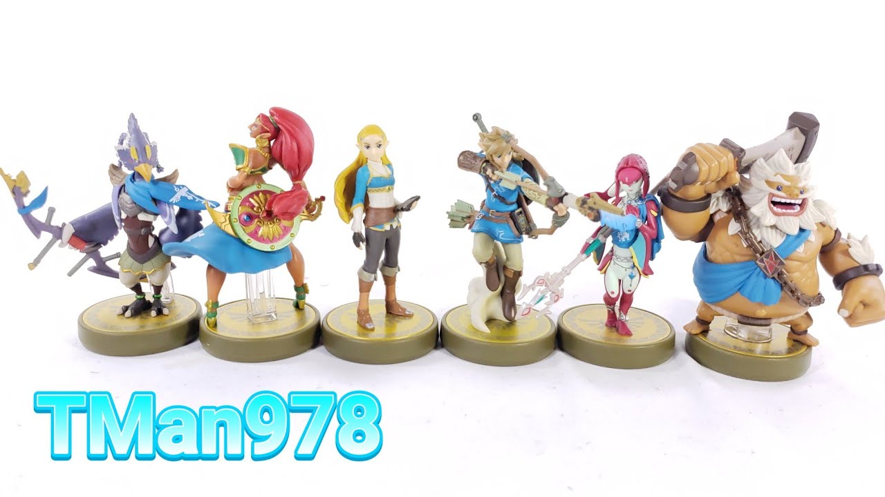 amiibo Breath of the Wild Champions Zelda, Archer Link, Daruk, Mipha, Revali & Urbosa