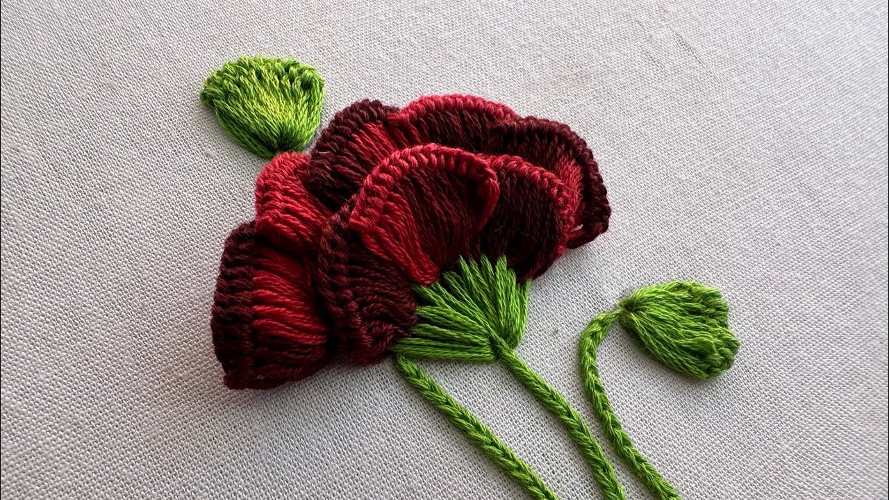 How unique it is flower design|hand embroidery design|embroidery