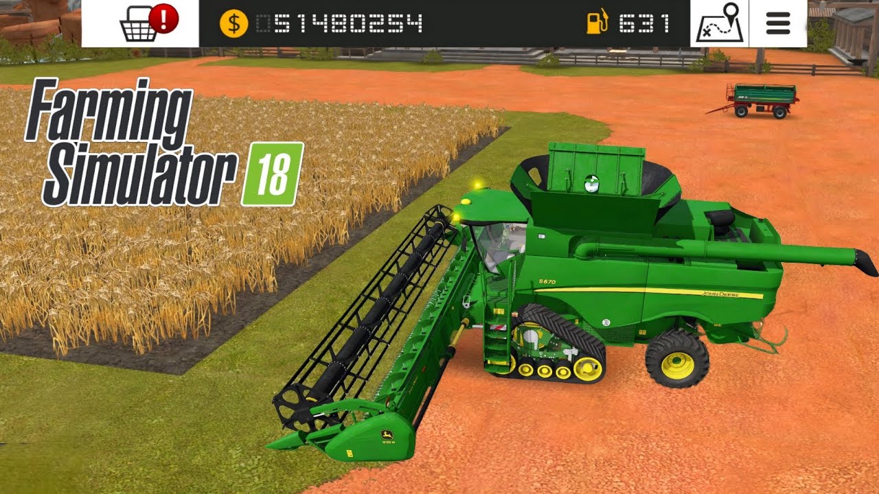 Разблокировка большого комбайна John Deere в Farming Simulator 18 🔓! Уборка пшеницы в Farming Sim...