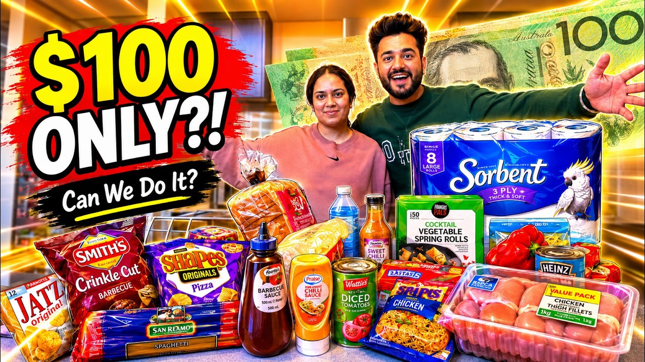 $100 Grocery Challenge in Australia 🇦🇺💰