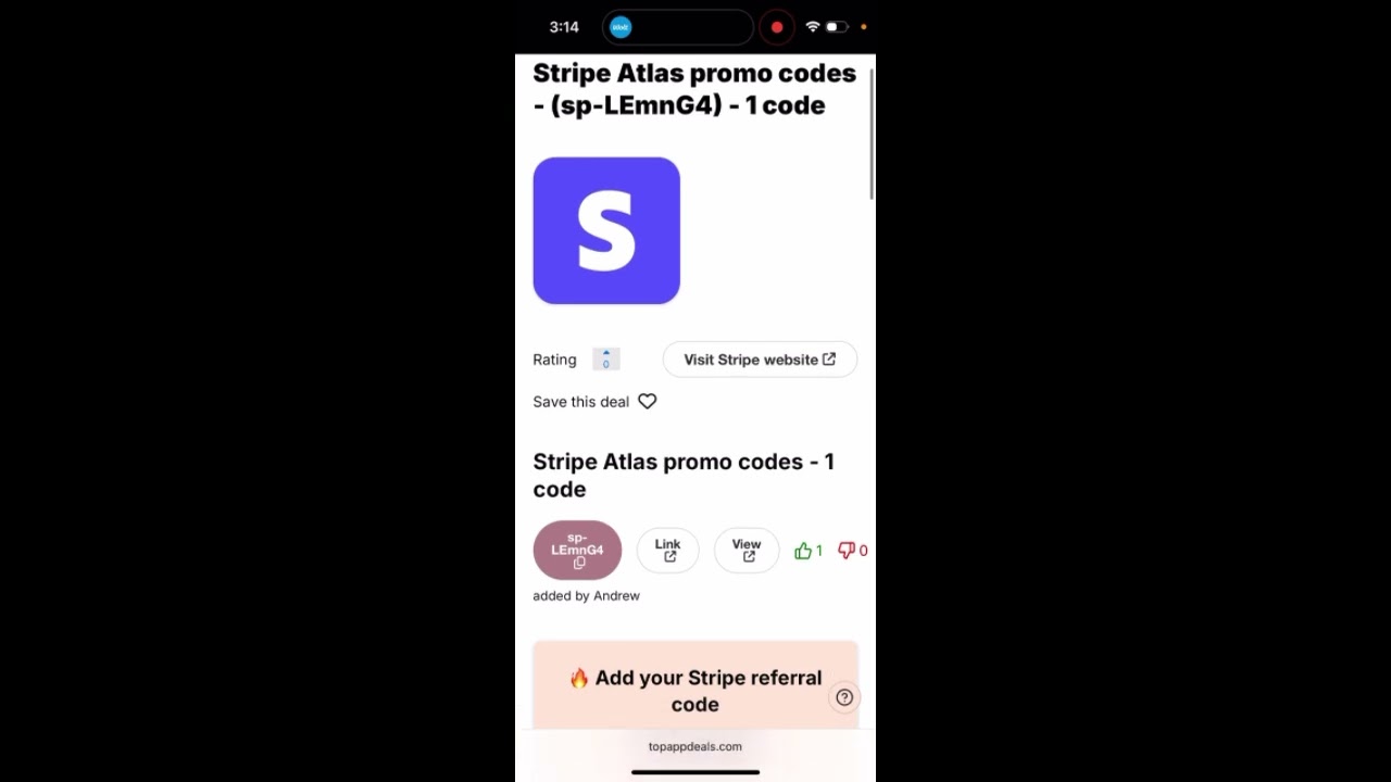 STRIPE ATLAS DISCOUNT CODE