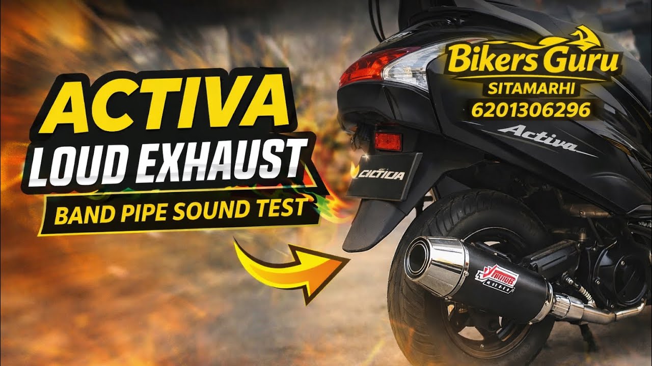 Activa Scooty Me Loud Exhaust + Band Pipe 🔥 | Sound Test | Bikers Guru Sitamarhi
