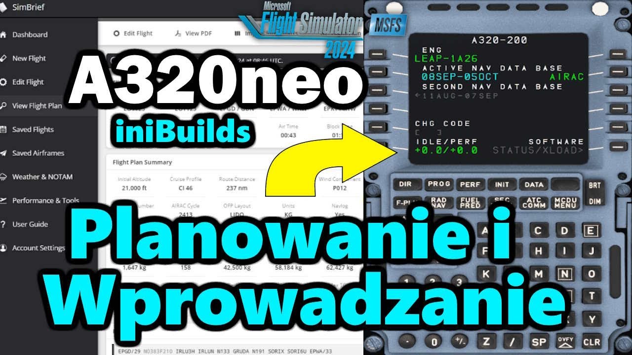 Jak Planować i Wprowadzić Lot A320neo iniBuilds MSFS2024