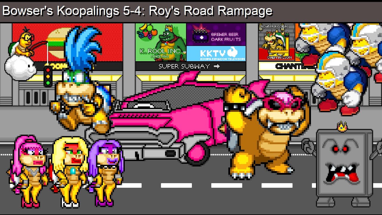Bowser's Koopalings 5-4: Roy's Road Rampage