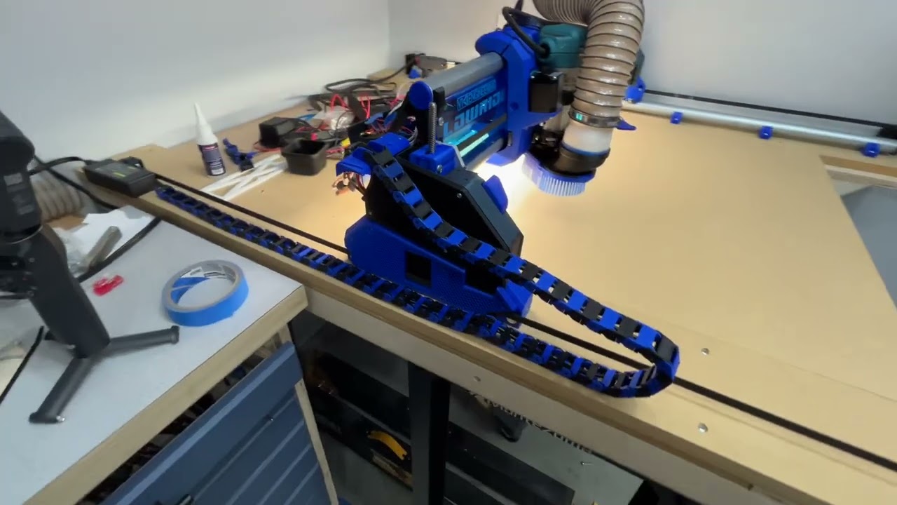 Lowrider 4 power cable drag chain test. 