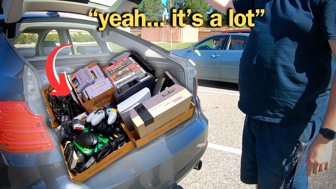 Guy gave me a TRUNK FILLED with video games