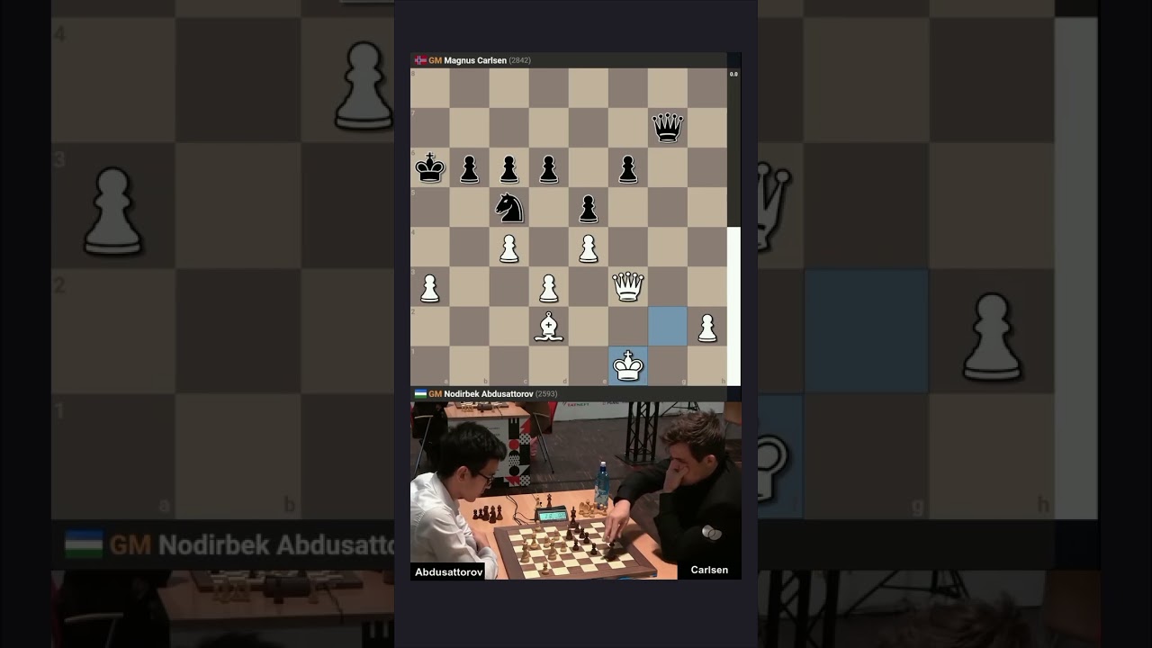 Young Nodirbek beaten Carlsen in ending game