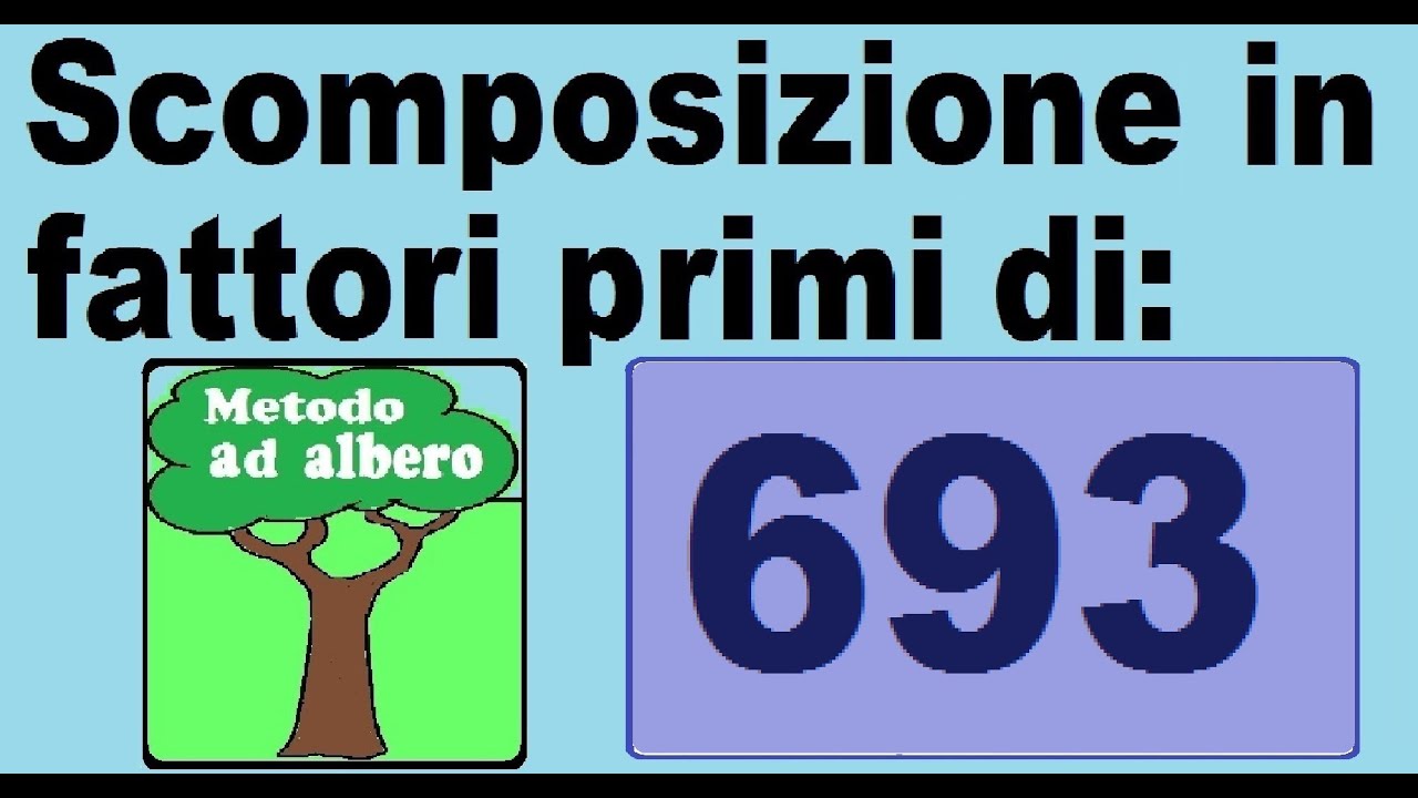 Scomposizione in fattori primi di 693. Metodo ad albero per scomporre il numero 693 in fattori primi