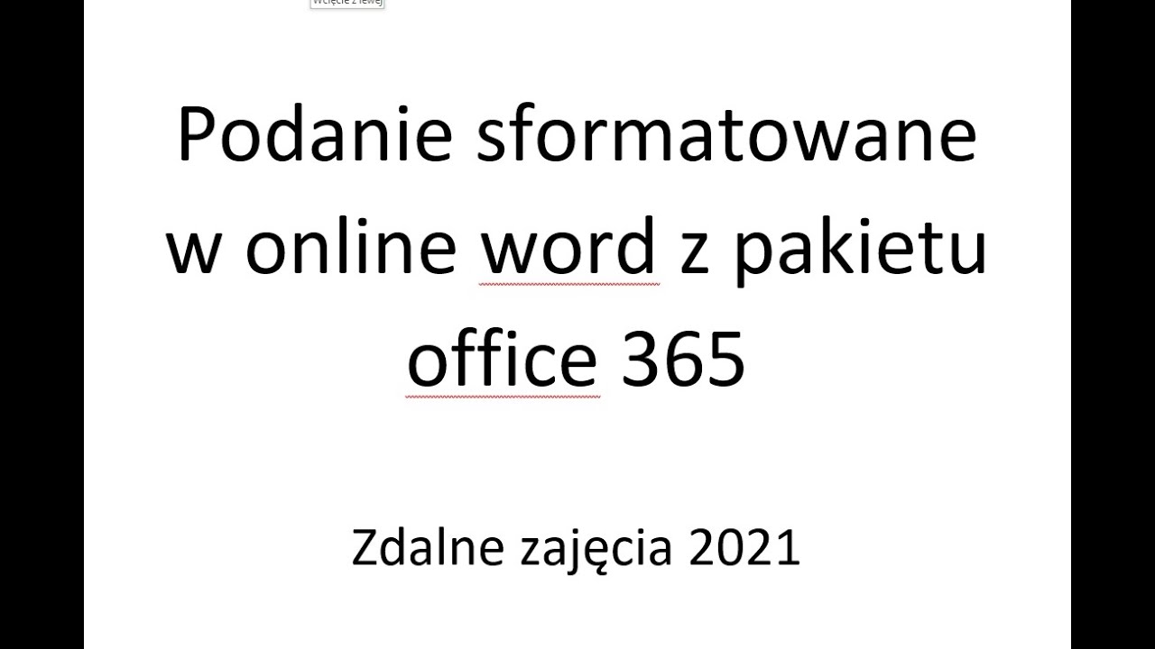 Podanie sformatowane w word office 365 teams