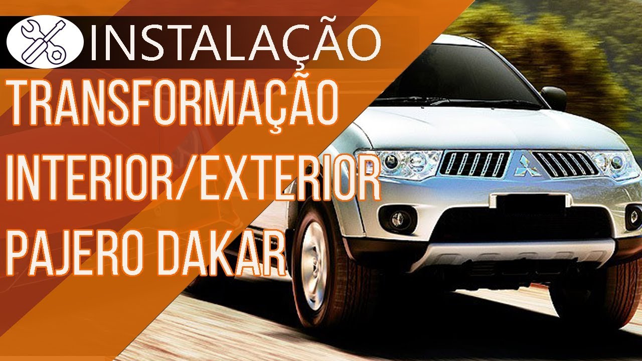 Pajero Dakar transformação Multimídia e telas encosto de cabeça