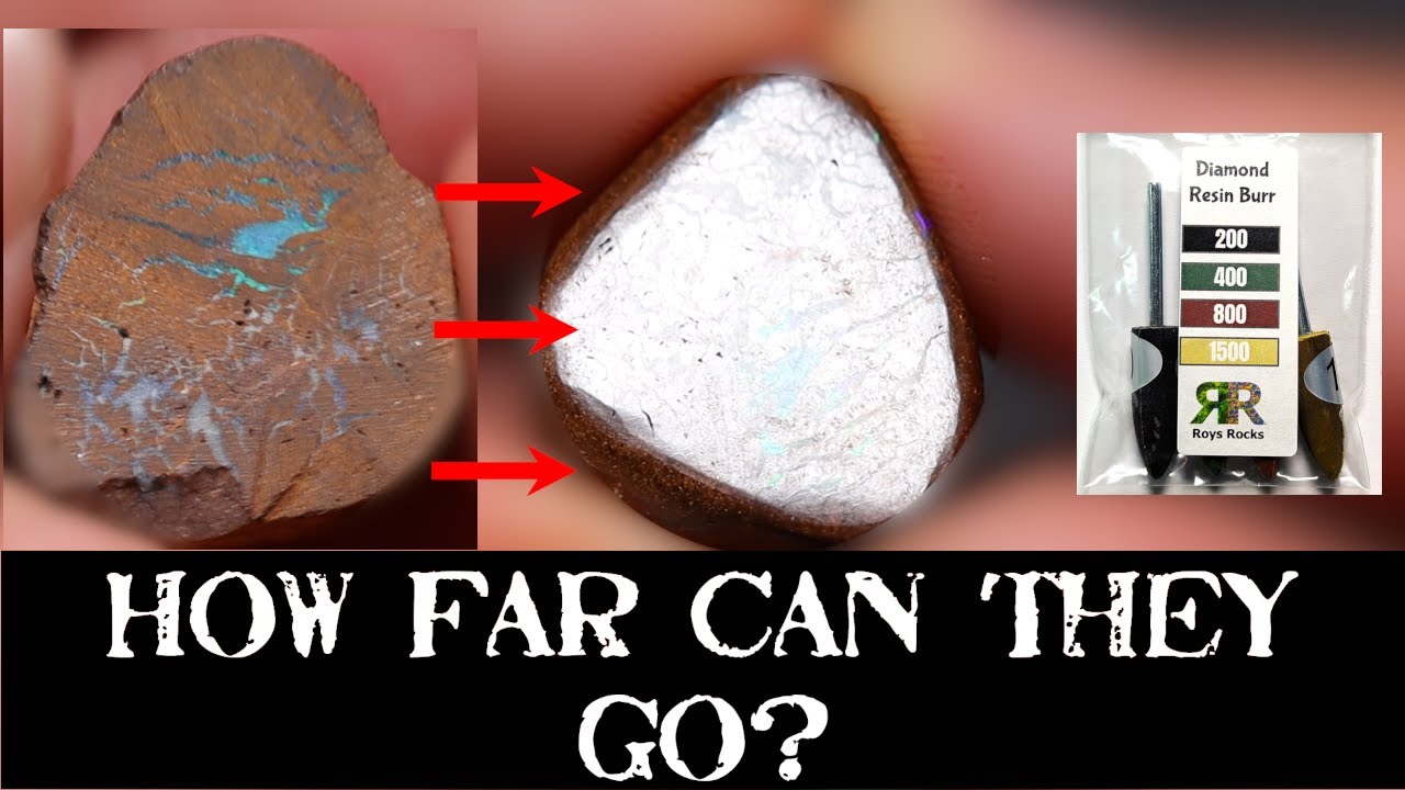 Boulder Opal Carving With Only Diamond Resin Burrs 200 to 1500 grit