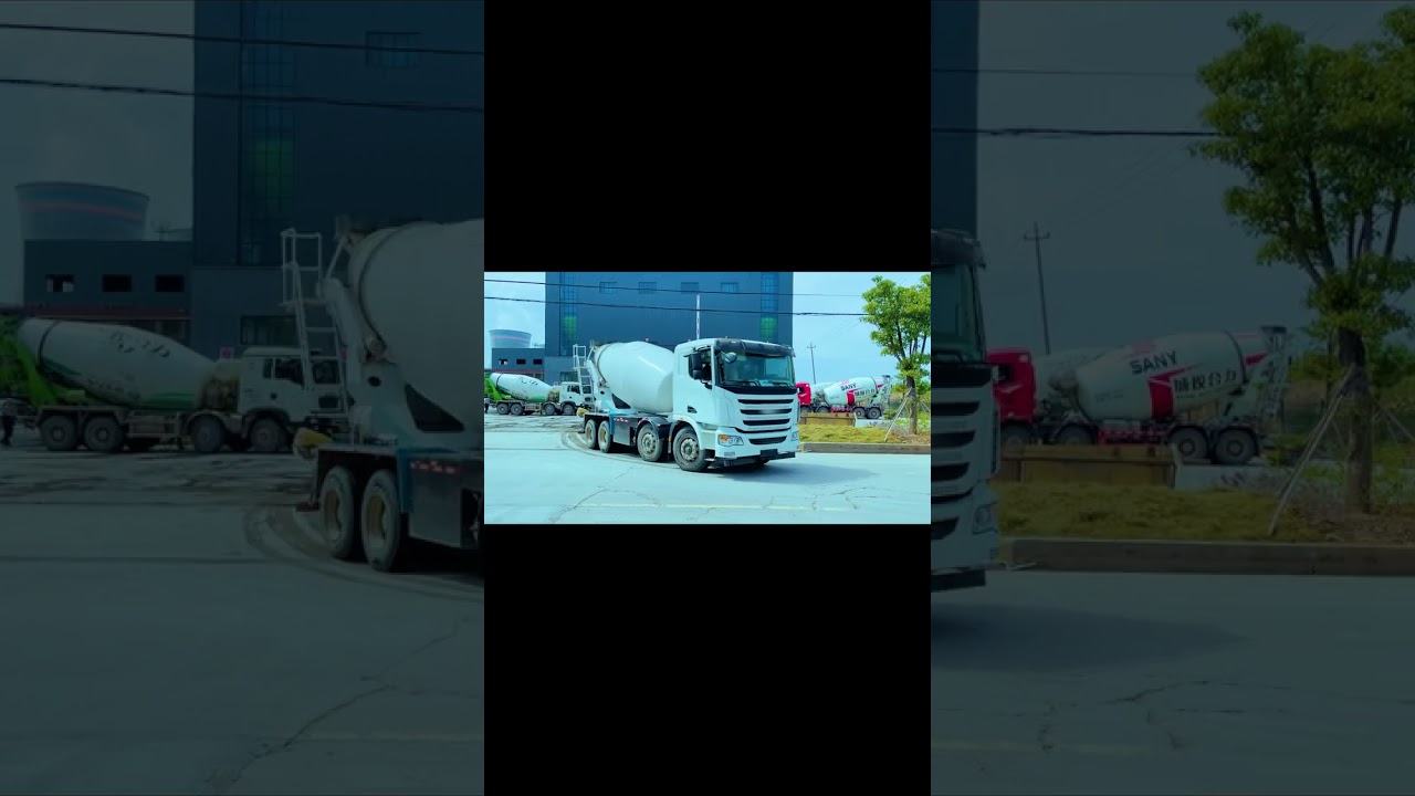 Believe it or not! PanGoos's axial flux motor can also help the mixer truck save fuel! #mixertruck