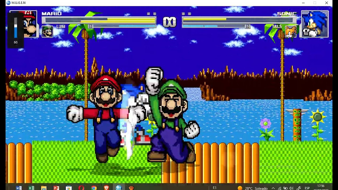 MUGEN #1 mario and luigi vs sonic and tails