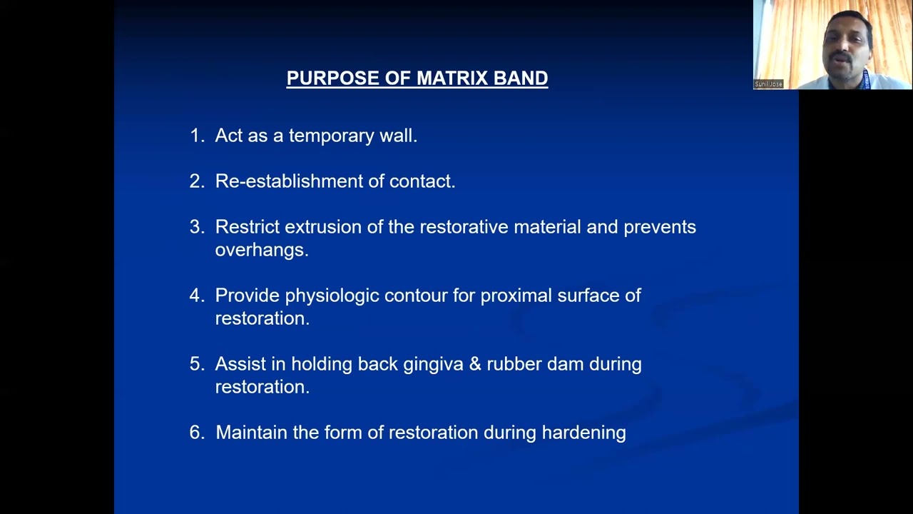 MATRIX AND RETAINERS | Dr SUNIL JOSE | DEPARTMENT OF CONSERVATIVE DENTISTRY AND ENDODONTICS |