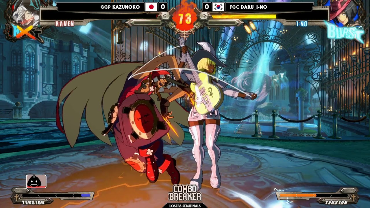 Losers Semifinal: Combo Breaker 2018 - GGXRD Rev 2 - Kazunoko (Raven) vs Daru I-No (I-No)