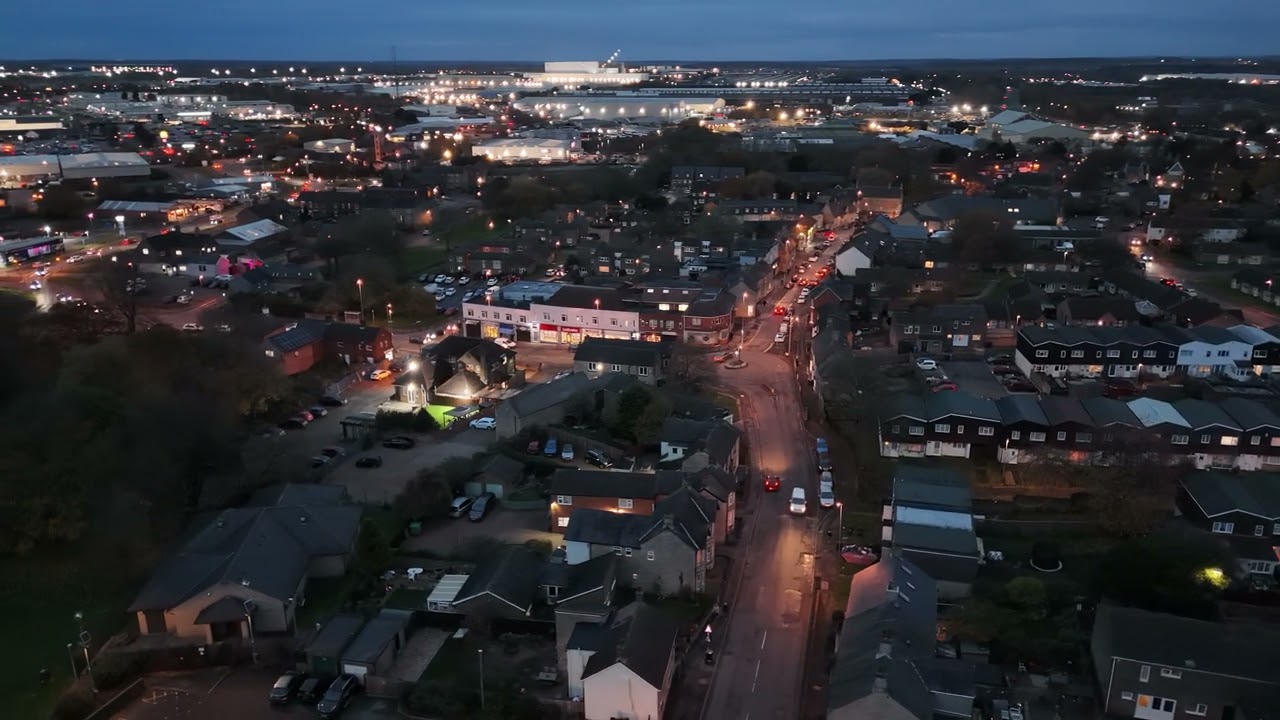 DJI Mini 4 Pro night flight Corby Old Village