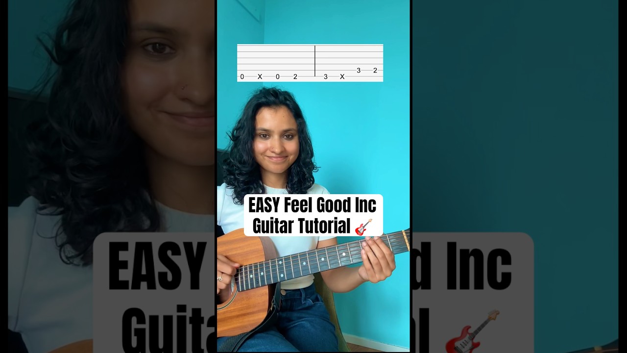 EASY Feel Good Inc - Gorillaz Guitar Tutorial 🎸 