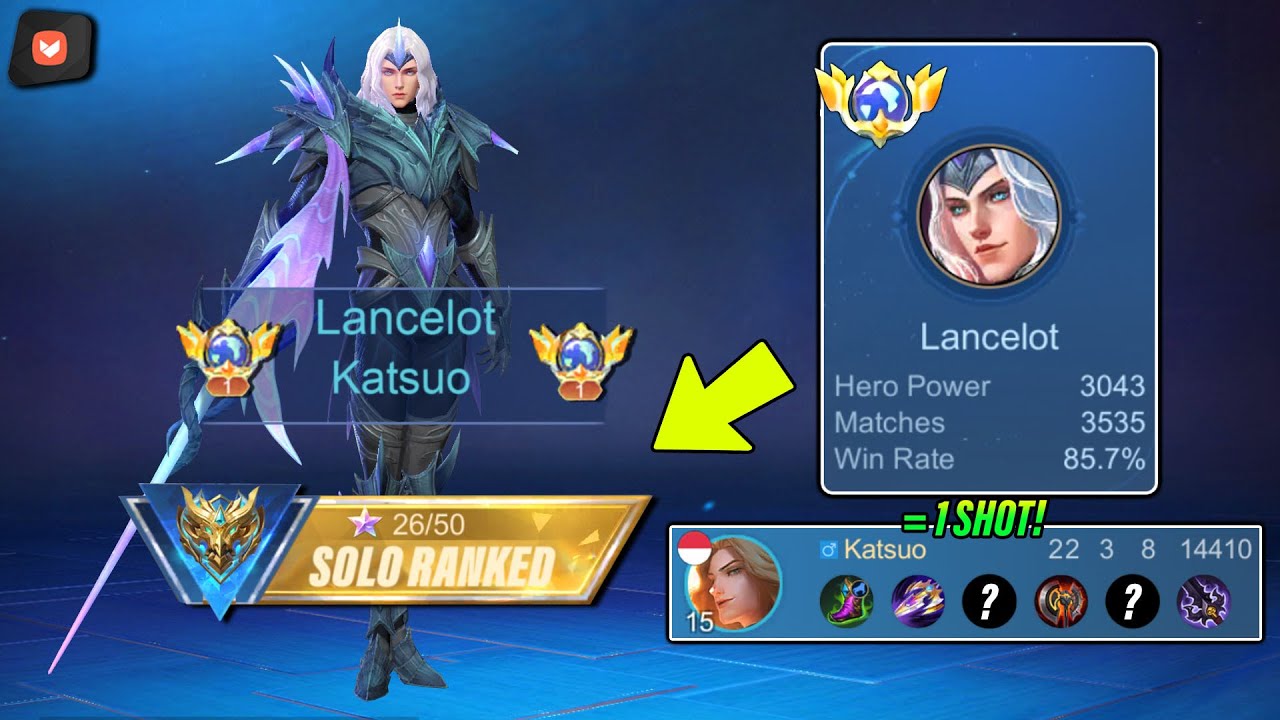 TOP SUPREME LANCELOT 85% WINRATE 1 HIT BUILD IN SOLO RANK 2025!! ☠️ | NEW BEST LANCELOT BUILD - MLBB