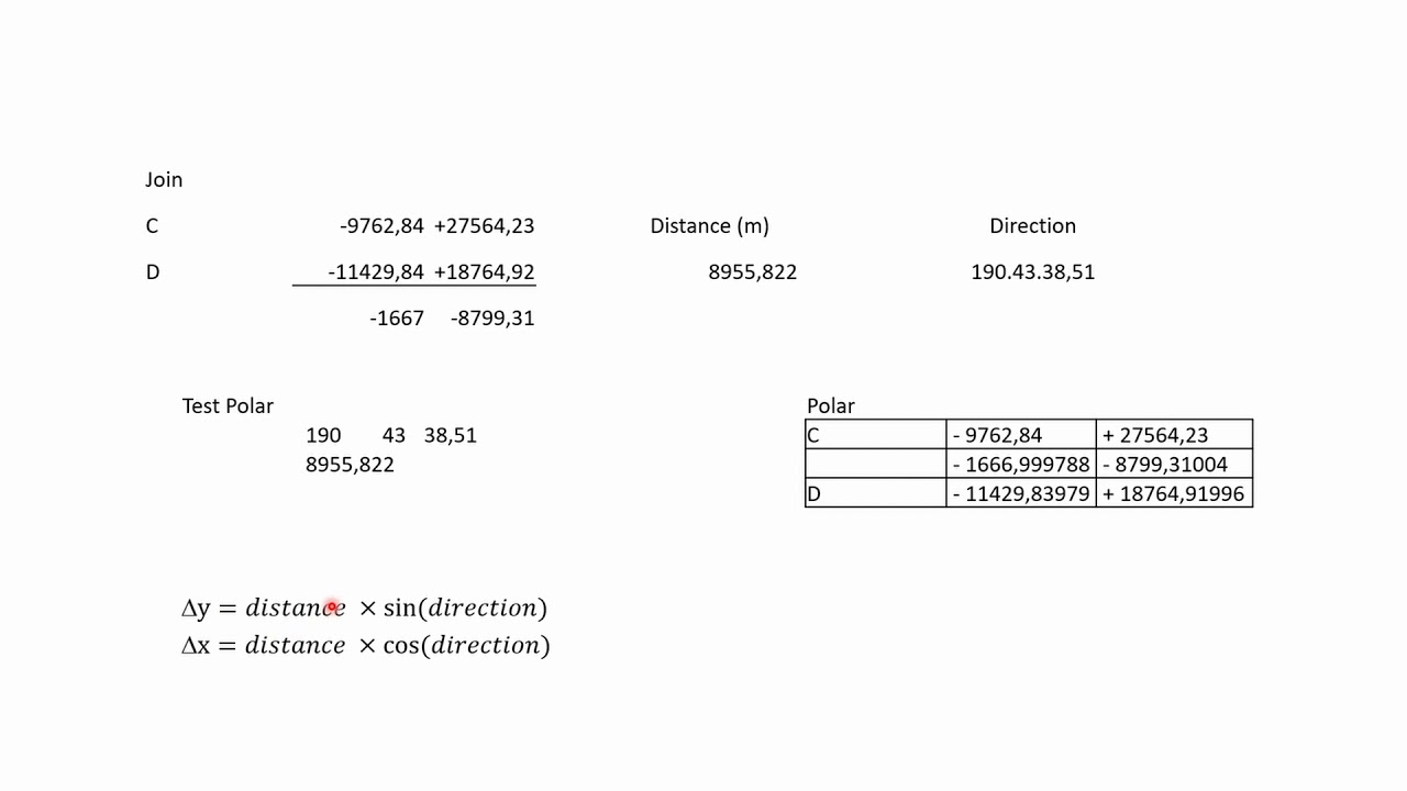 Orientation of Direction (with Joins and Polars) // Surveying