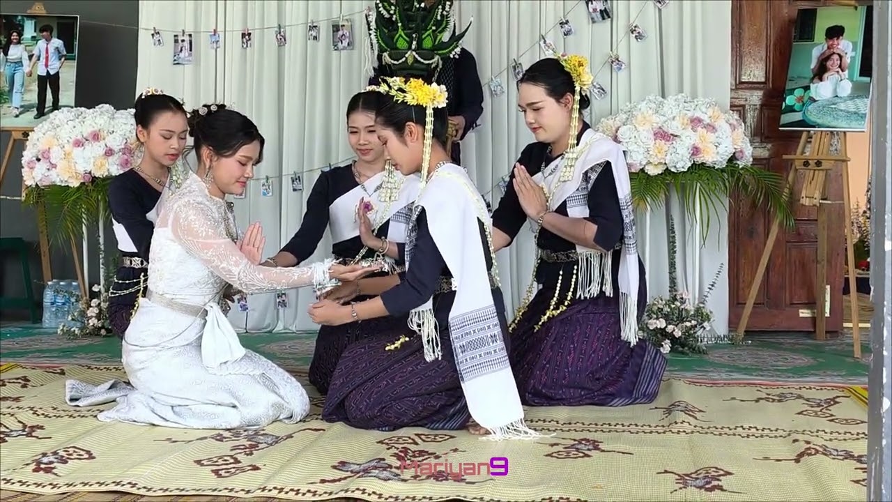 🟠รำผูแขนอวยพร มงคลสมรส ที่บ้านโนนแดง ตำบลห้องแซง.อำเภอเลิงนกทา