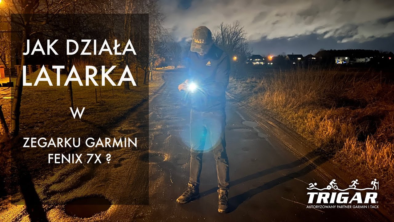 Latarka w zegarku Garmin Fenix 7x