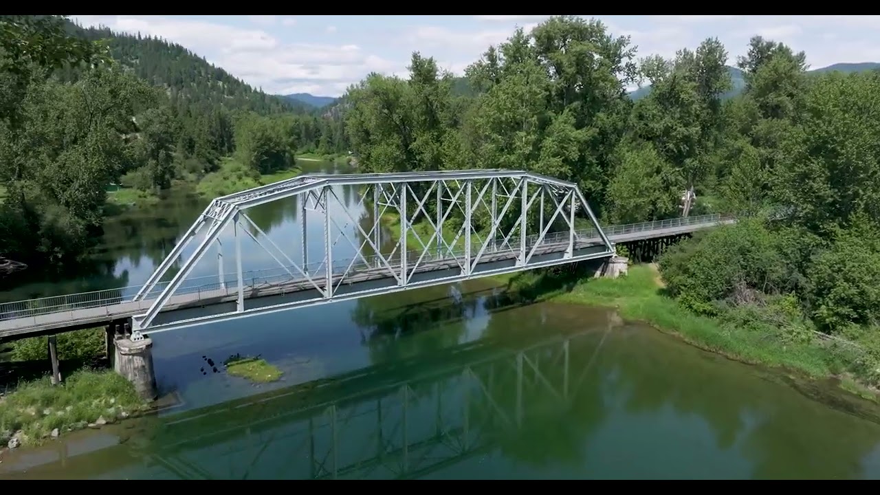 Coeur d'Alene River Valley Bridge_Aerial Footage