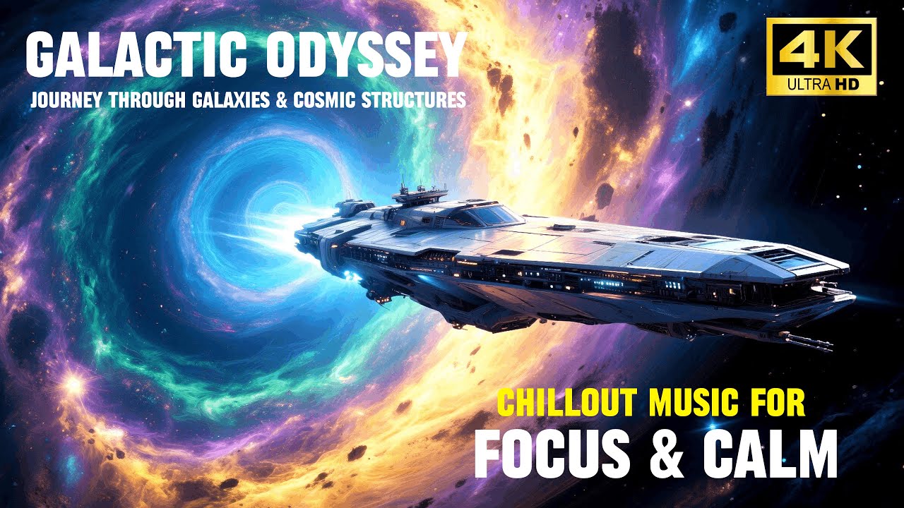 Galactic Odyssey: Journey Through Galaxies & Cosmic Structures | 4K Chillout Music for Focus & Calm