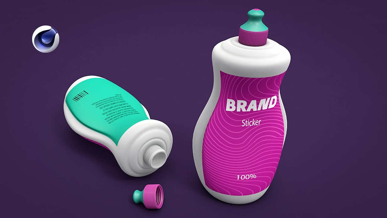 How to create Packaging in Cinema 4d UV map, model, render