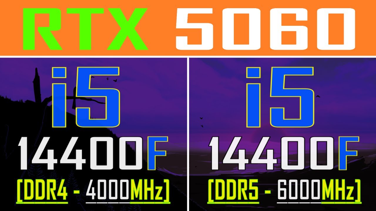 4000Mhz (DDR4) vs 6000Mhz (DDR5) || INTEL i5 14400F + RTX 5060 || RAM TEST ||