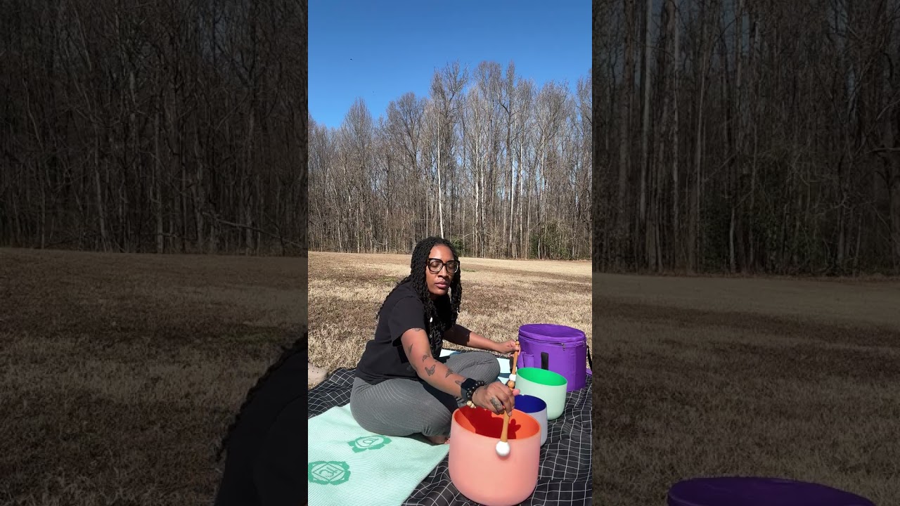 Sound meditation in the park