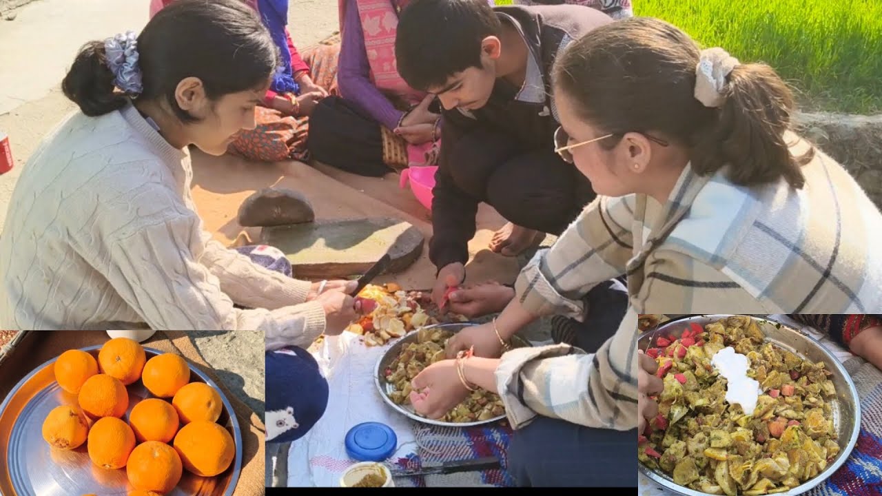 आज बनाई सबने मिलकर बहुत  दिनो  बाद खटाई 😋😱 (पहाड़ी माल्टो की😋 )  #