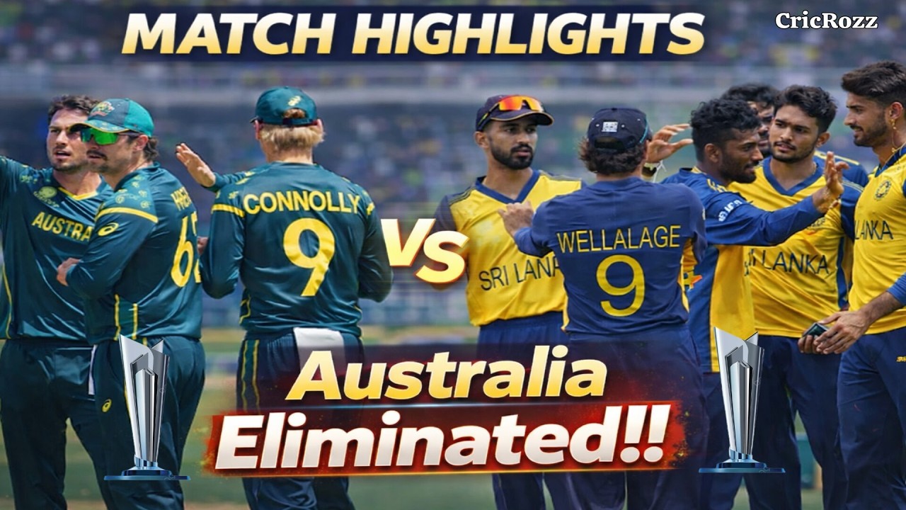 Sri Lanka vs Australia T20 World Cup Match Highlights | ICC World Cup 2026 | SL vs AUS Highlights