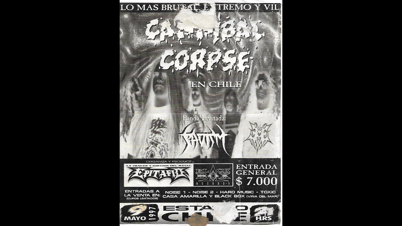 Cannibal Corpse Live Chile tour 1997 fullshow