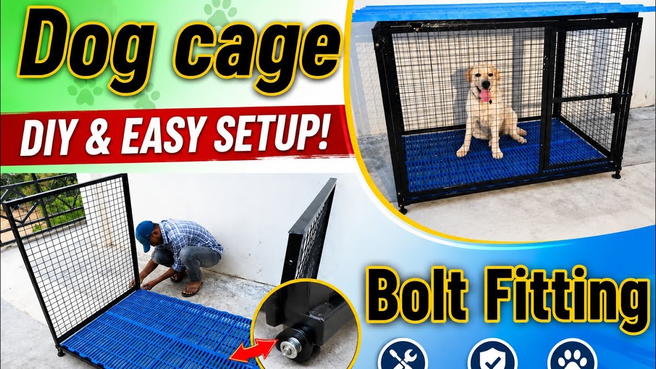 Detachable dog cage, #Dogcage bolt fitting