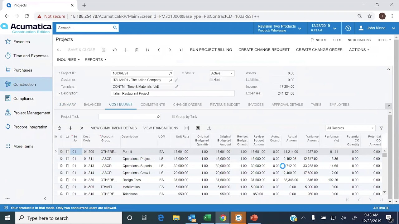 Change Orders in Acumatica