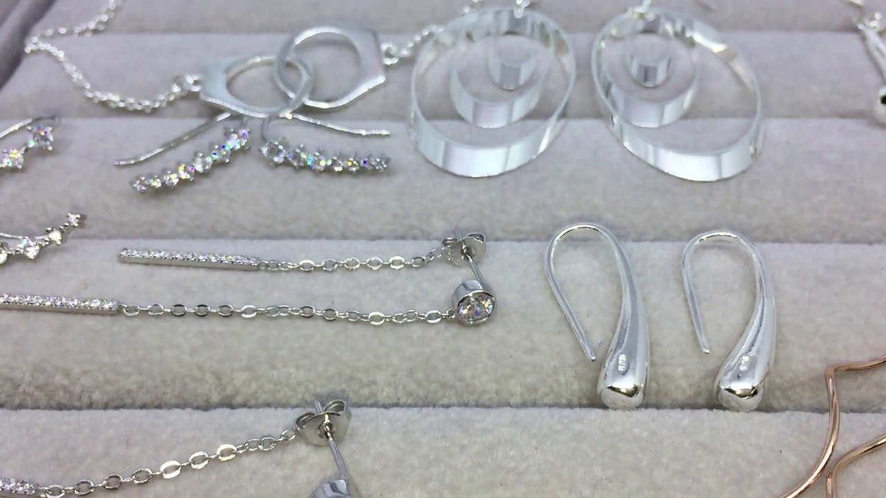 Anting Lapis Perak dan Emas Putih Model Unik Fashion Korea