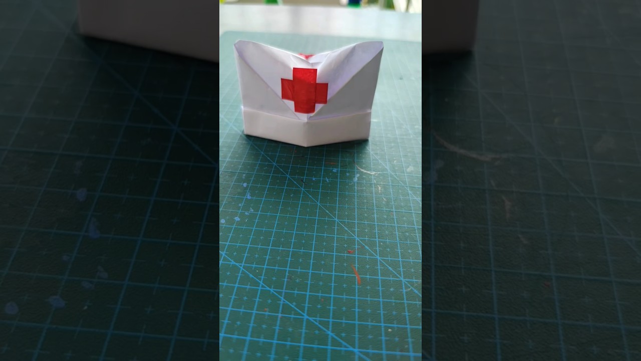 How to make a Nurse cap with paper/International Nurses day craft ideas