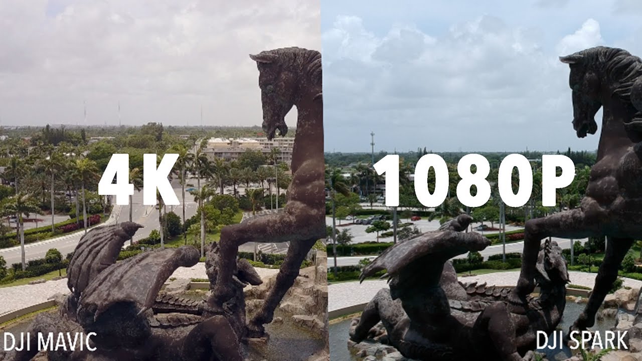 DJI Spark 1080p VS DJI Mavic 4K FOOTAGE!