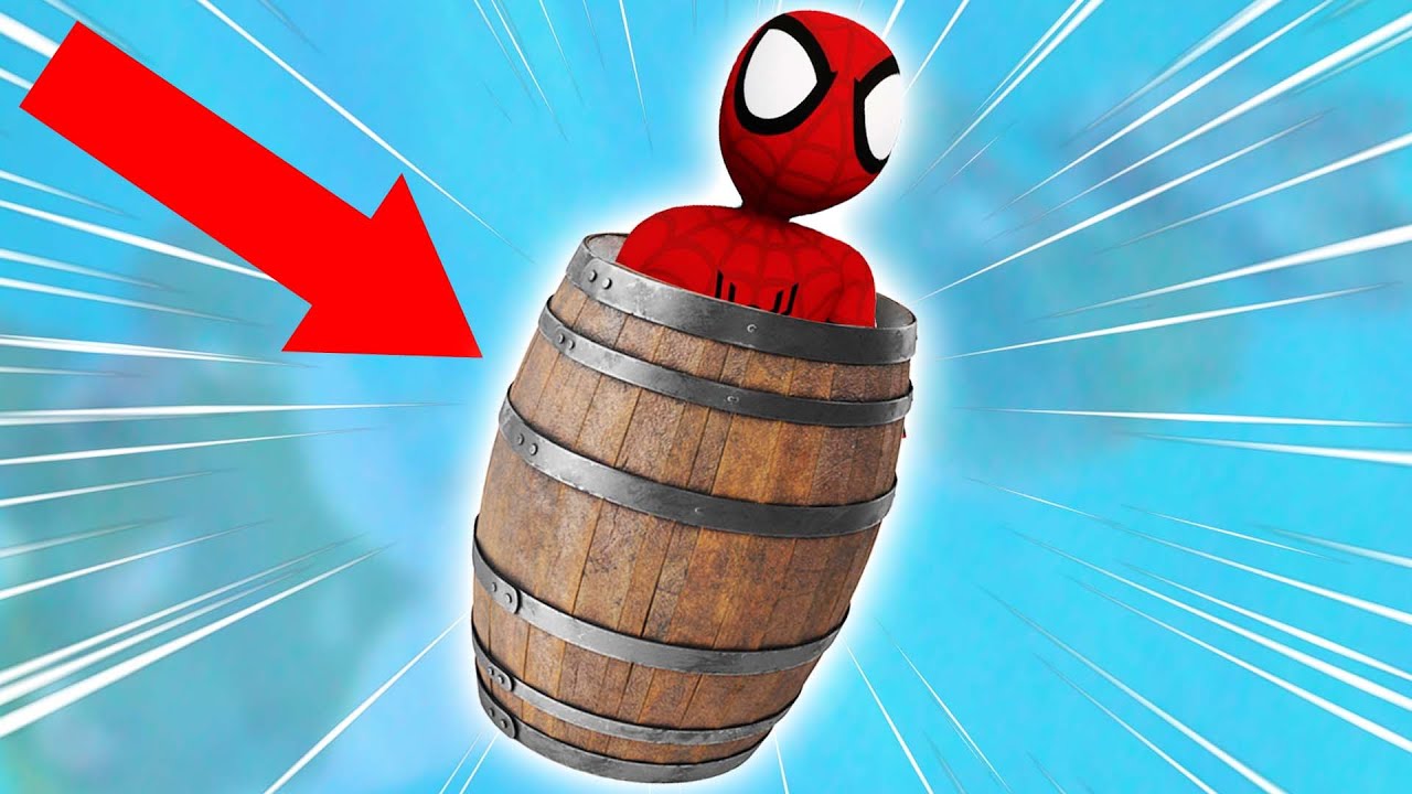 SPIDER-MAN FALLS OFF A WATERFALL! (Human Fall Flat)