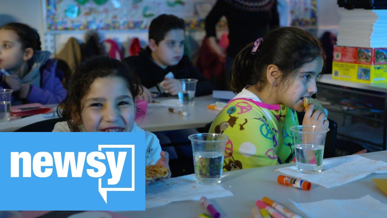 Syrian refugee kids celebrate the U.S. holidays