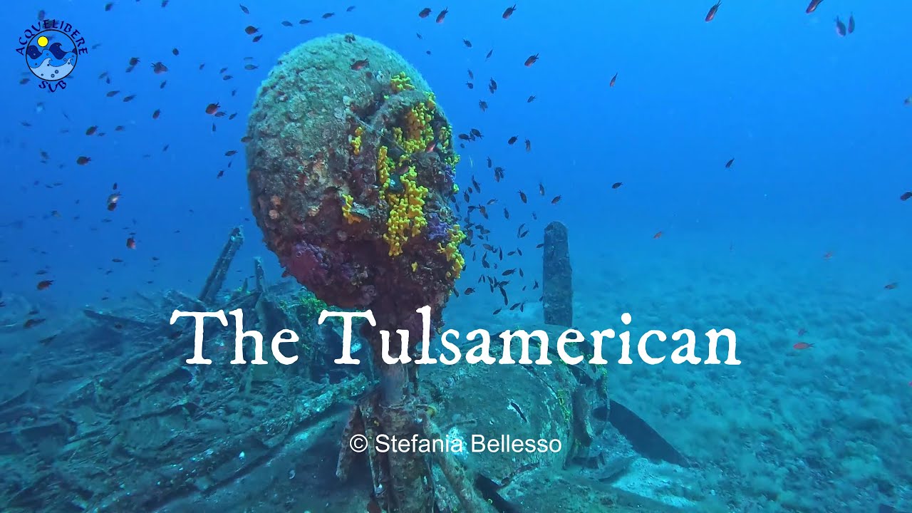 B-24 Liberator Tulsamerican Wreck - Immersione sul Relitto dell'Aereo B-24, Vis Island - Croatia 4K