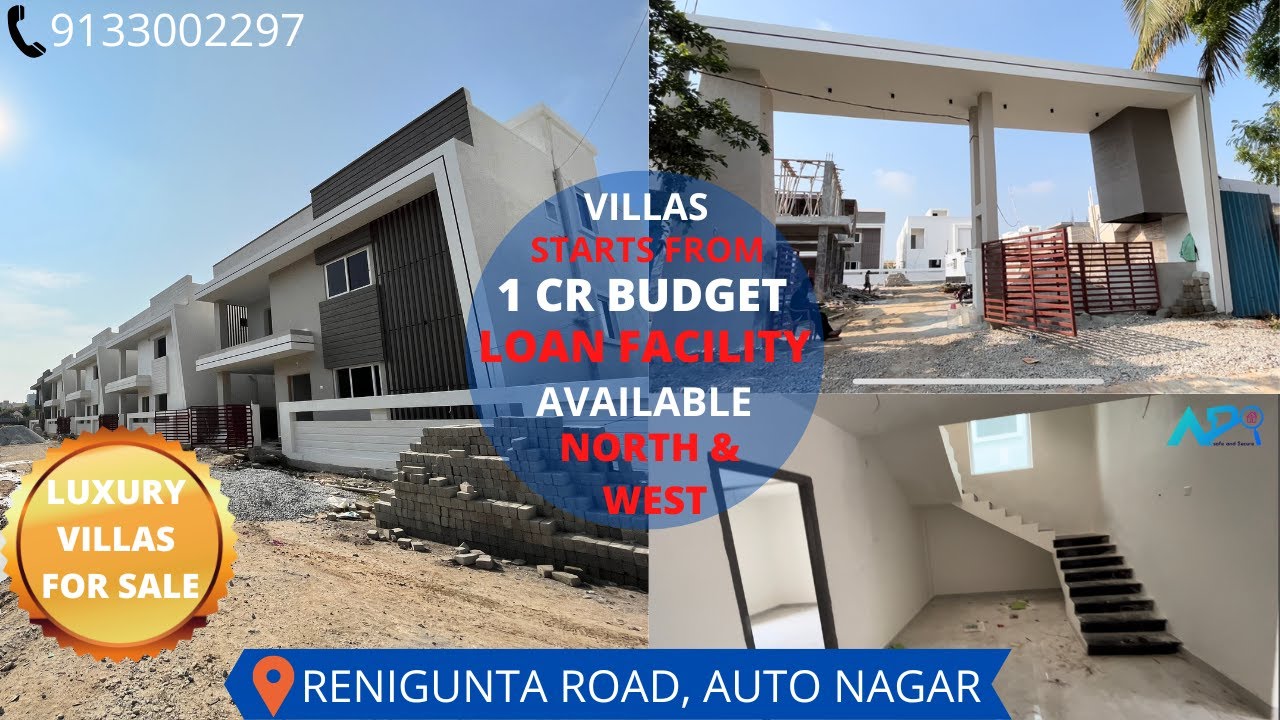#tuda & #RERA APPROVED LUXURY #villas FOR SALE | TIRUAPTI AUTO NAGAR | RENIGUNTA ROAD | 9133002297