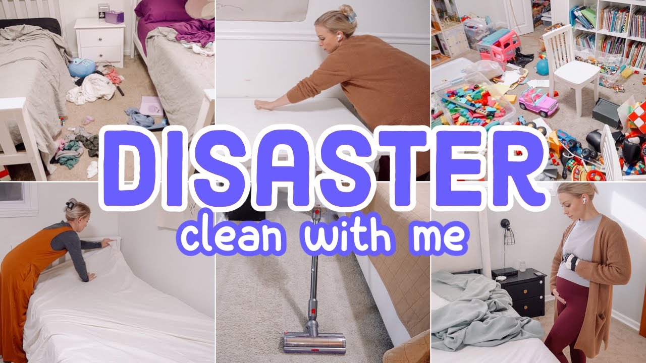 DISASTER CLEAN WITH ME // CLEANING MOTIVATION // STAY AT HOME MOM MOTIVATION // BECKY MOSS