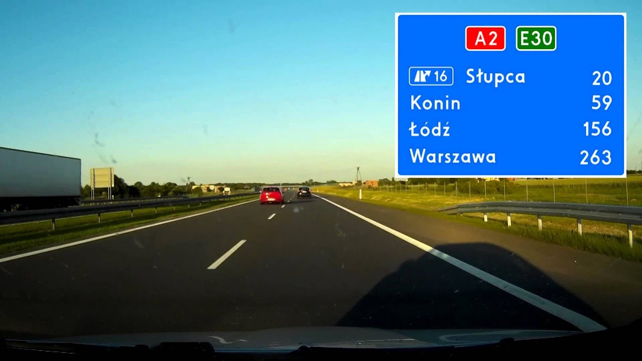 Autostrada / Highway A2 Poznań - Konin