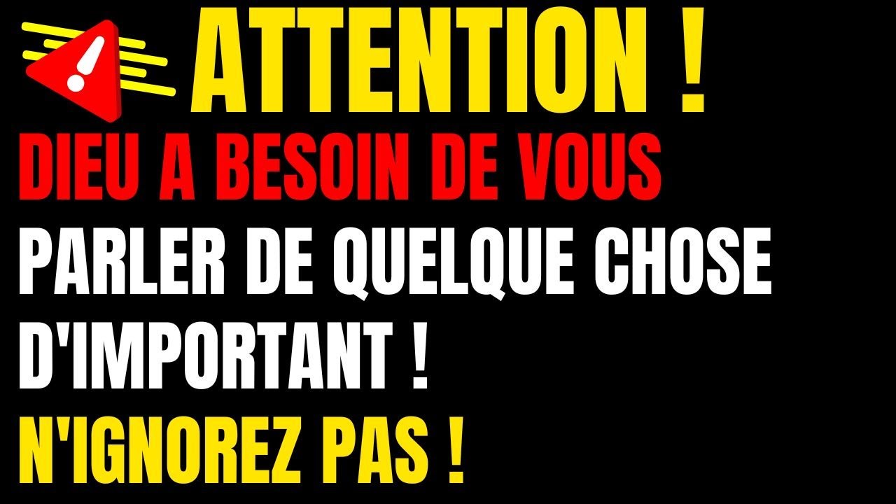 LE MESSAGE DE DIEU POUR VOUS ! PRI&Egrave;RE DIVINE POUR LA GU&Eacute;RISON !