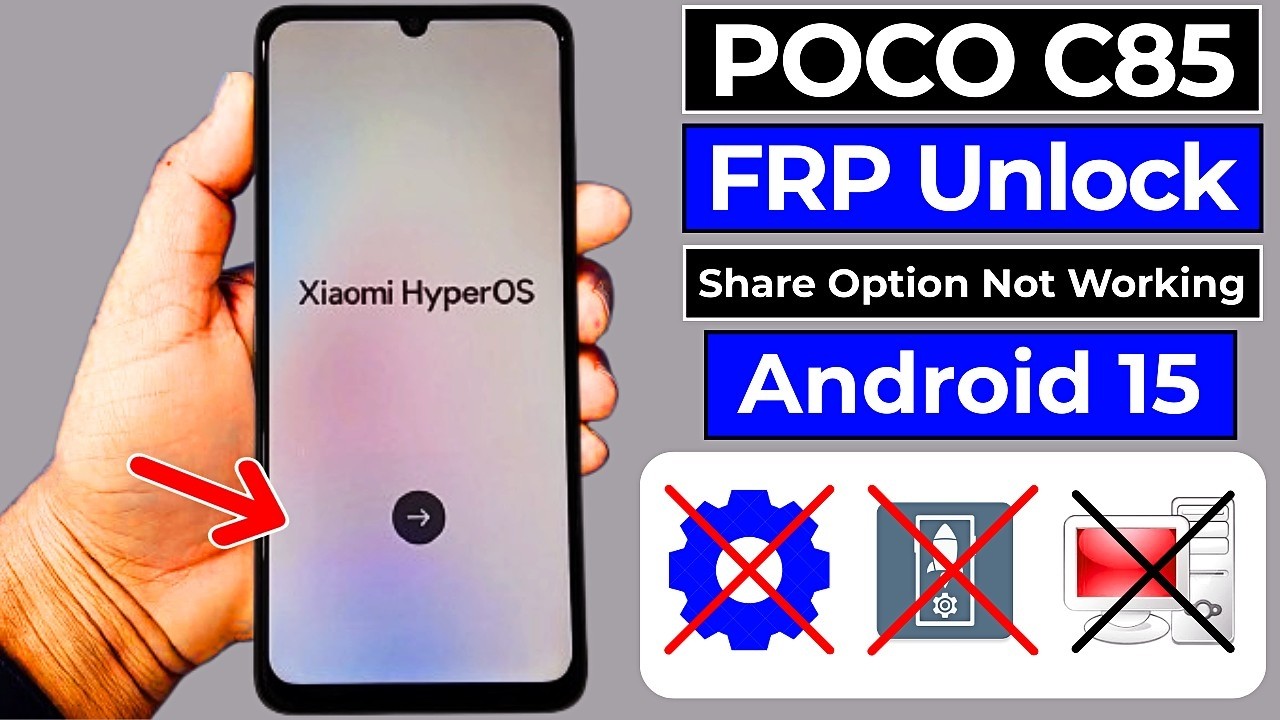 Poco C85 FRP Bypass Android 15 | How To Bypass Poco C85 | Poco C85 FRP Unlock Without PC 2026