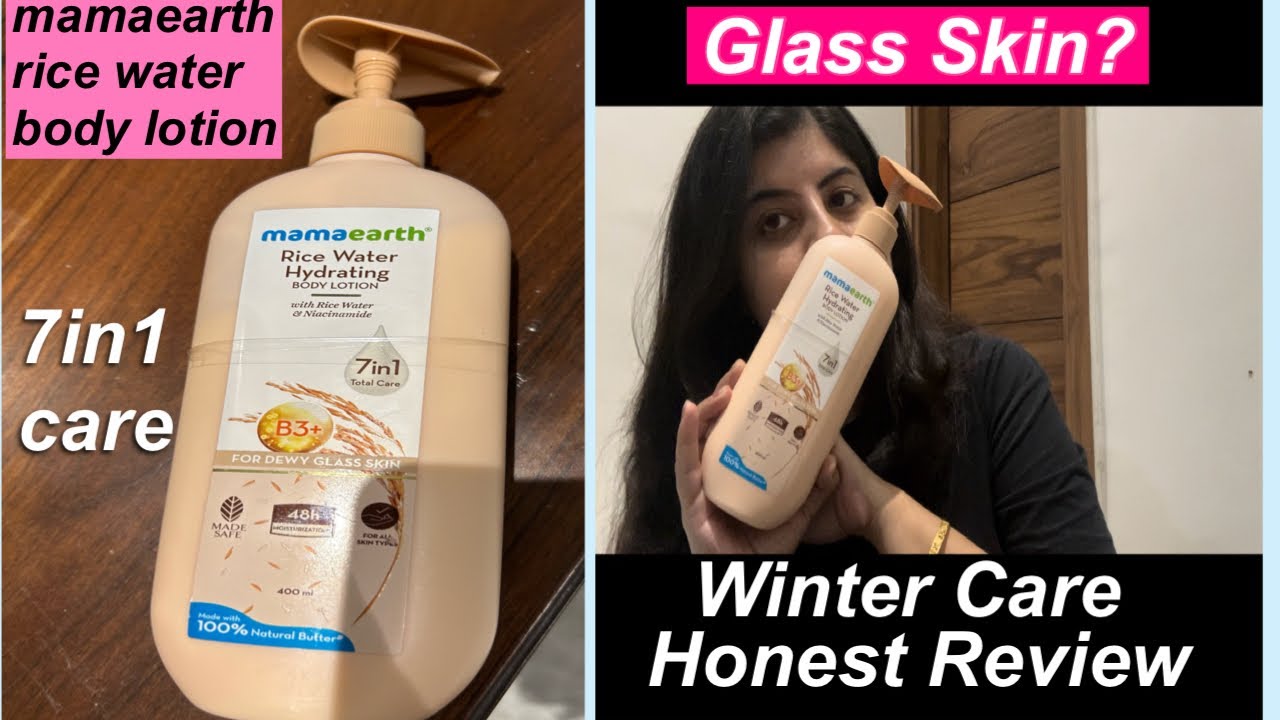 mamaearth Rice Water Hydration Body Lotion Review &Details/Korean Glass Skin/Winter Care