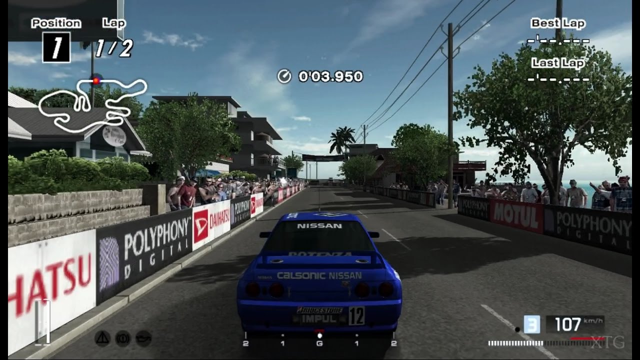 [#394] Gran Turismo 4 - Nissan CALSONIC SKYLINE GT-R Race Car Rally PS2 Gameplay HD
