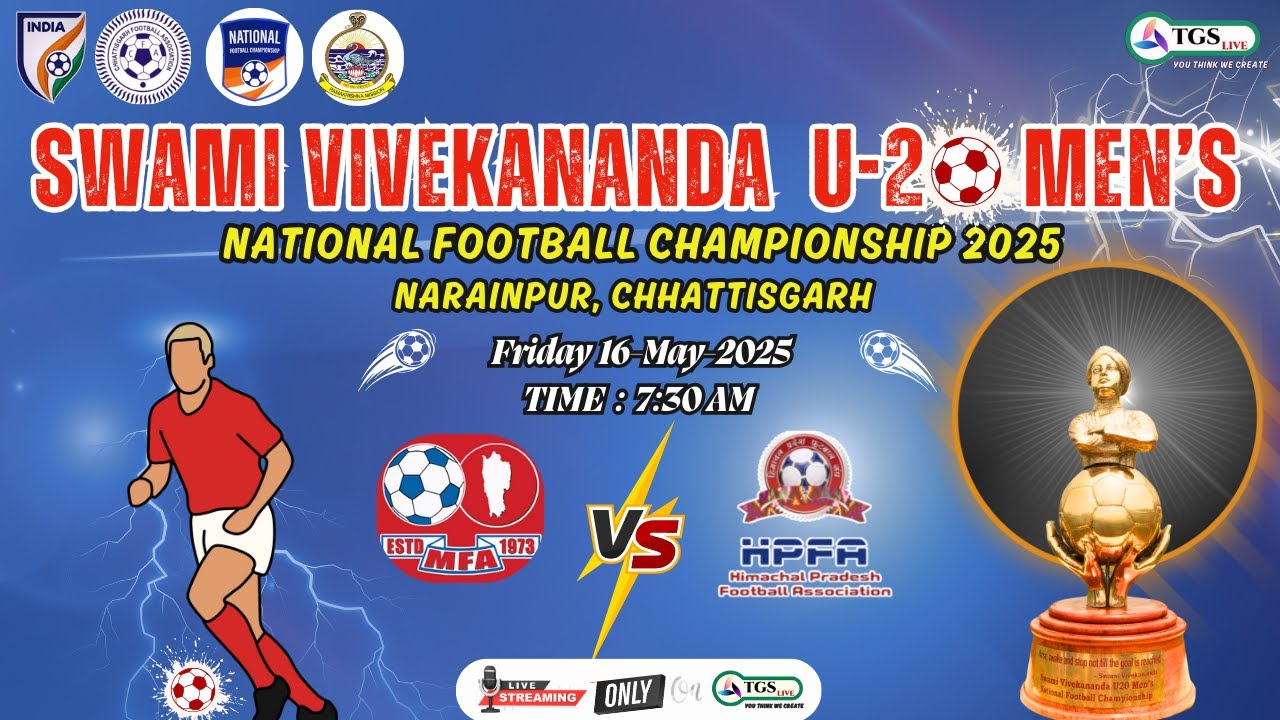 MIZORAM vs HIMACHAL PRADESH | Group D | Swami Vivekananda U20 Men's NFC #tgslive  #football