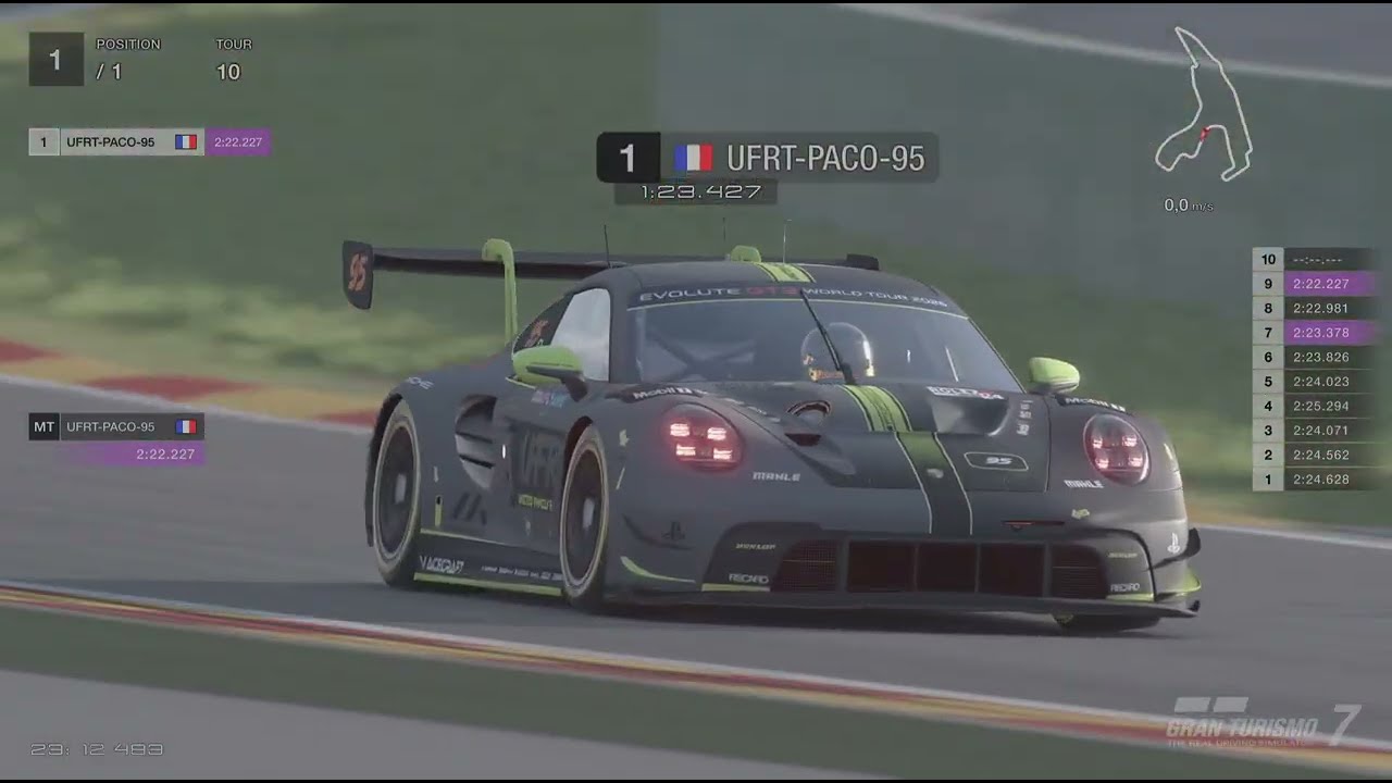Lap Time SPA Francorchamps - manche 8 / Championnat maître du temps GGTEQ TV